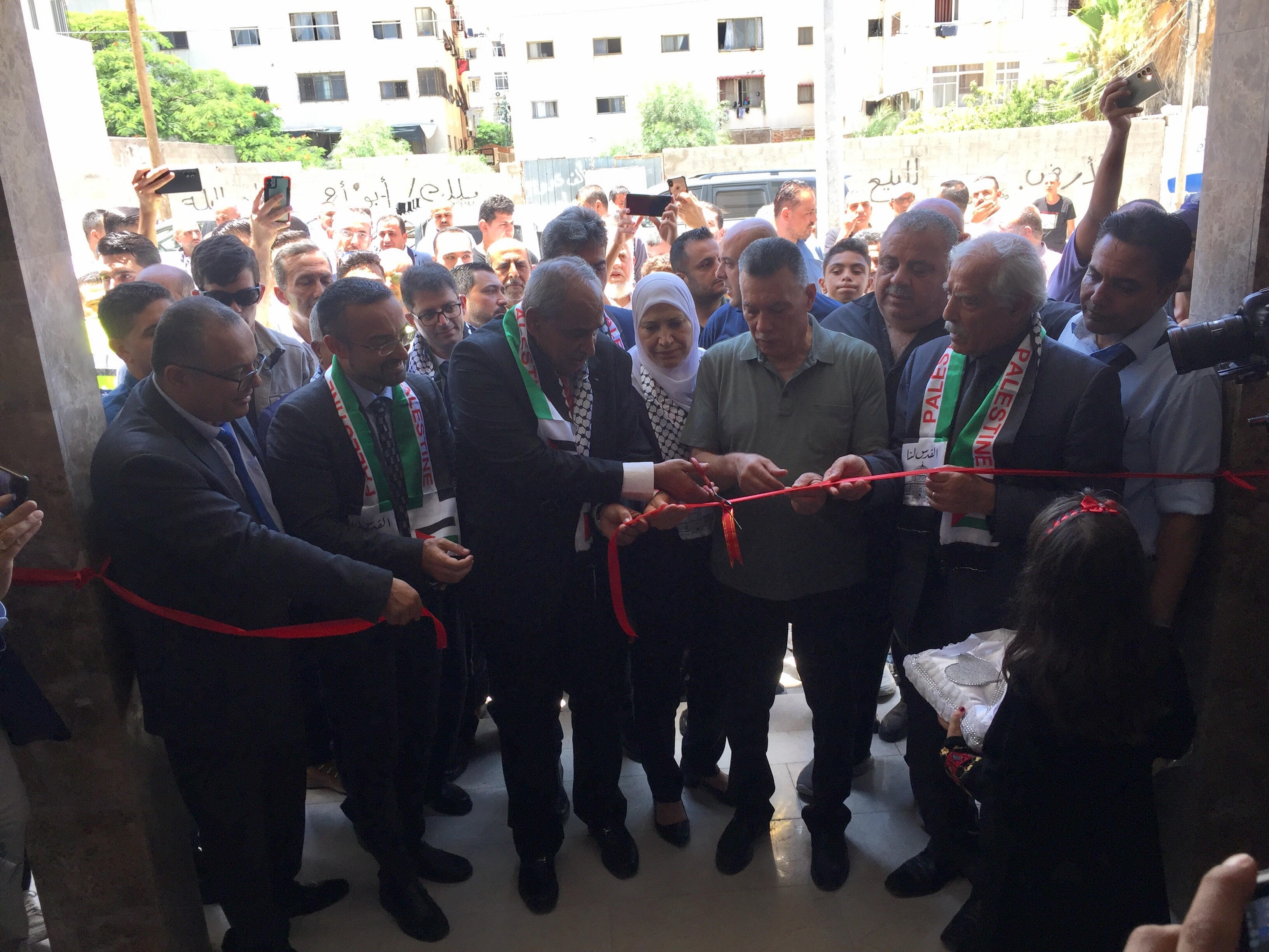 جانب من افتتاح المجمع الإيطالي في غزة